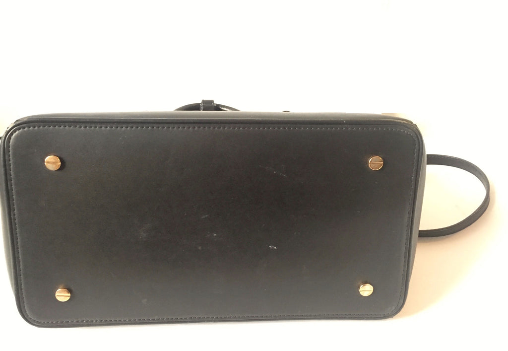 Charles & Keith Black Leather Tote Bag | Gently Used | - Secret Stash