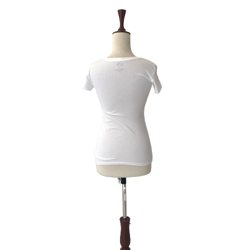 Armani Exchange 'I Heart AX' Beaded White T-Shirt | Pre Loved |
