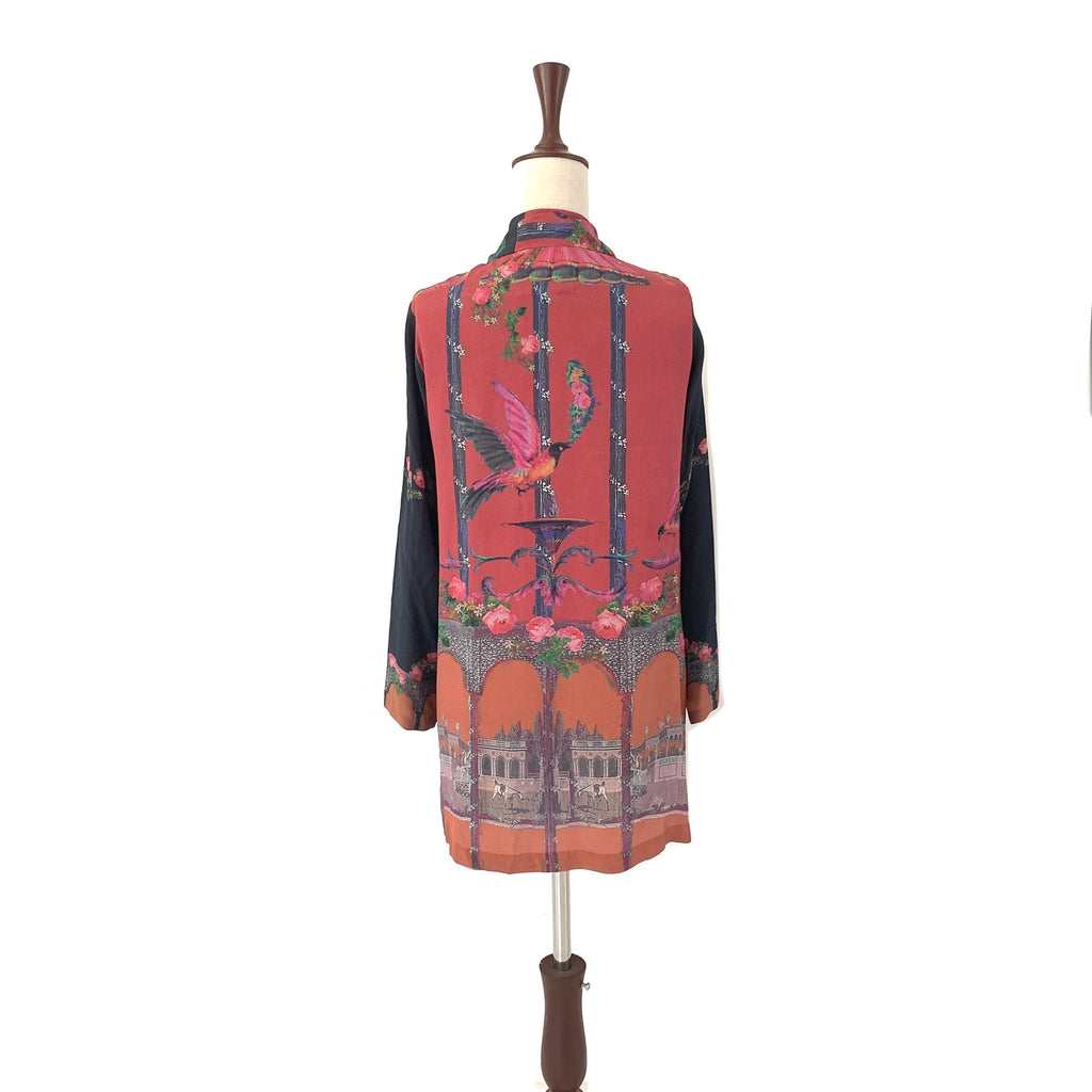 Nida Azwer Printed Crepe Silk Jacket | Gently Used |