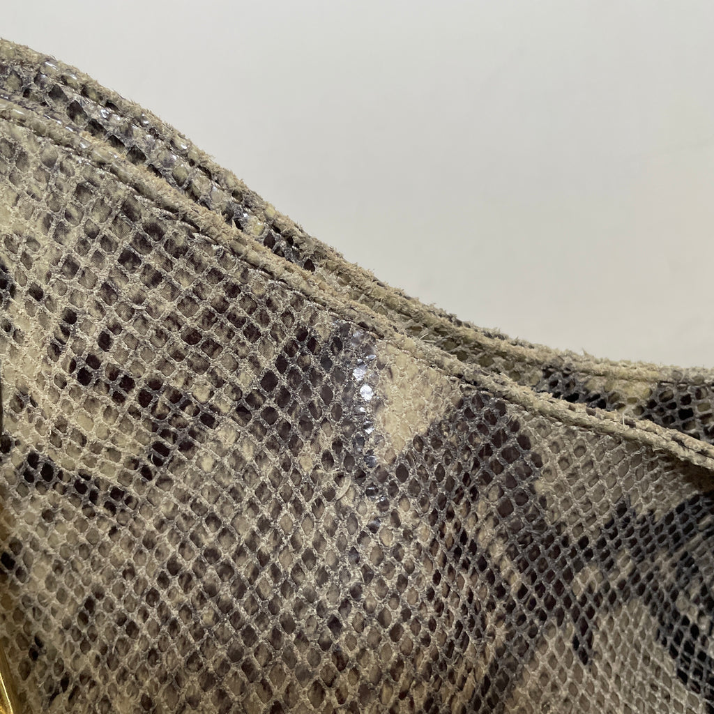 Michael Kors Grey Snakeskin Print Shoulder Bag | Pre Loved |