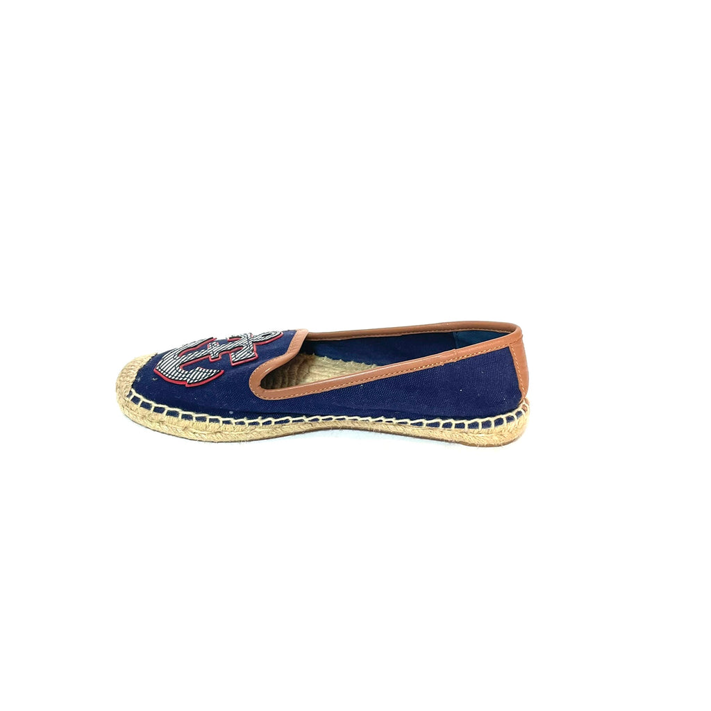 Tory Burch Navy Anchor Espadrilles | Gently Used |