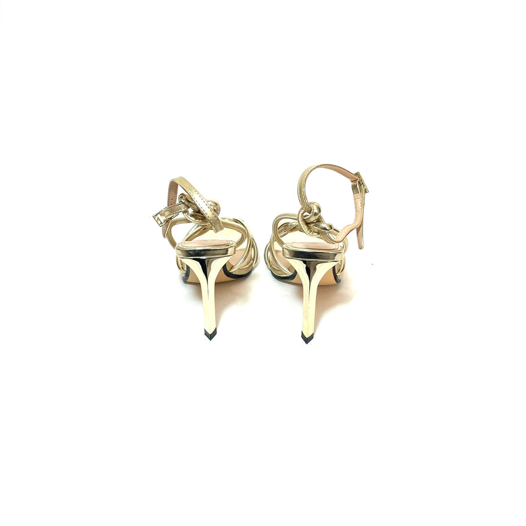 ZARA Gold Strappy Heels | Gently Used |