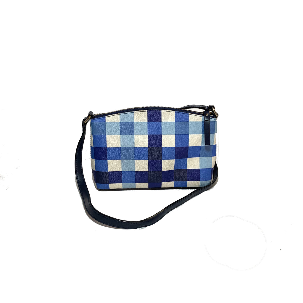 Kate Spade Grove Street Millie Blue Gingham Cross Body Bag | Pre Loved |
