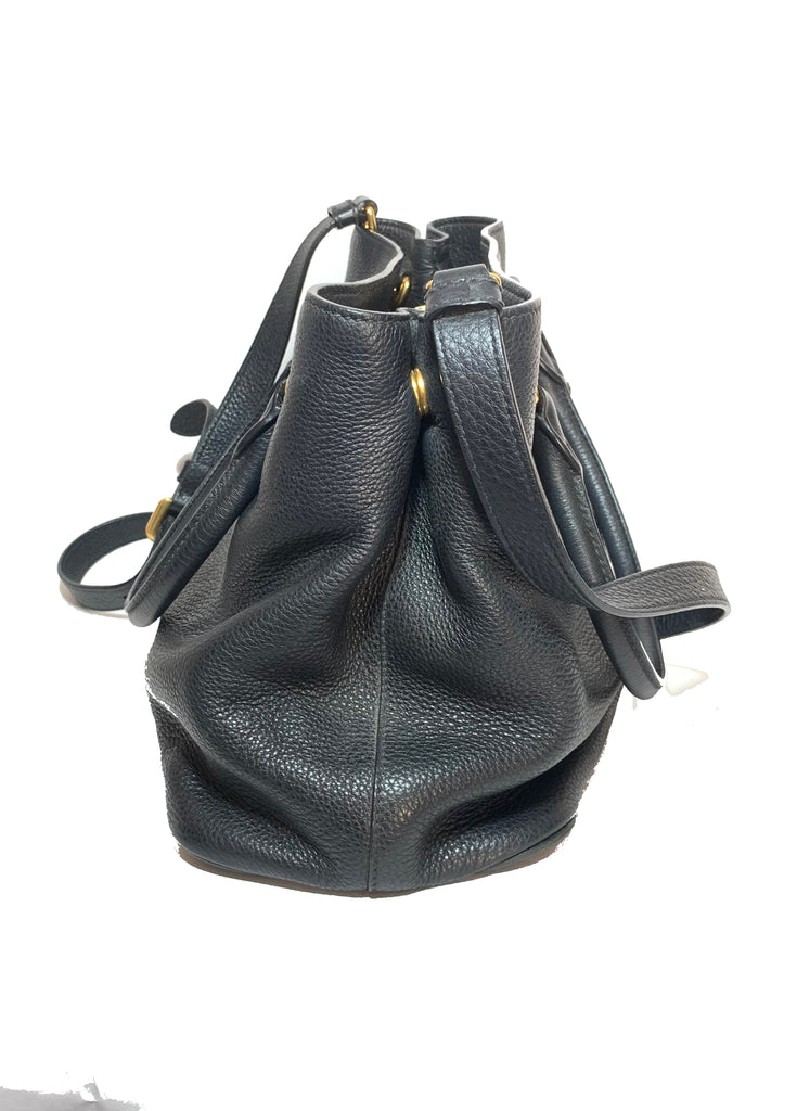 Prada Black Pebbled Leather Satchel | Gently Used |