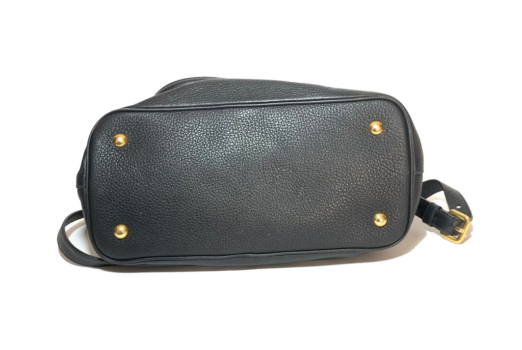 Prada Black Pebbled Leather Satchel | Gently Used |