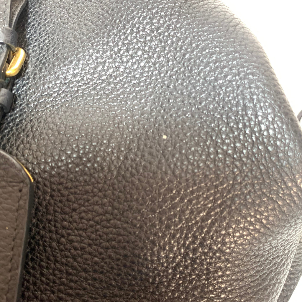 Prada Black Pebbled Leather Satchel | Gently Used |