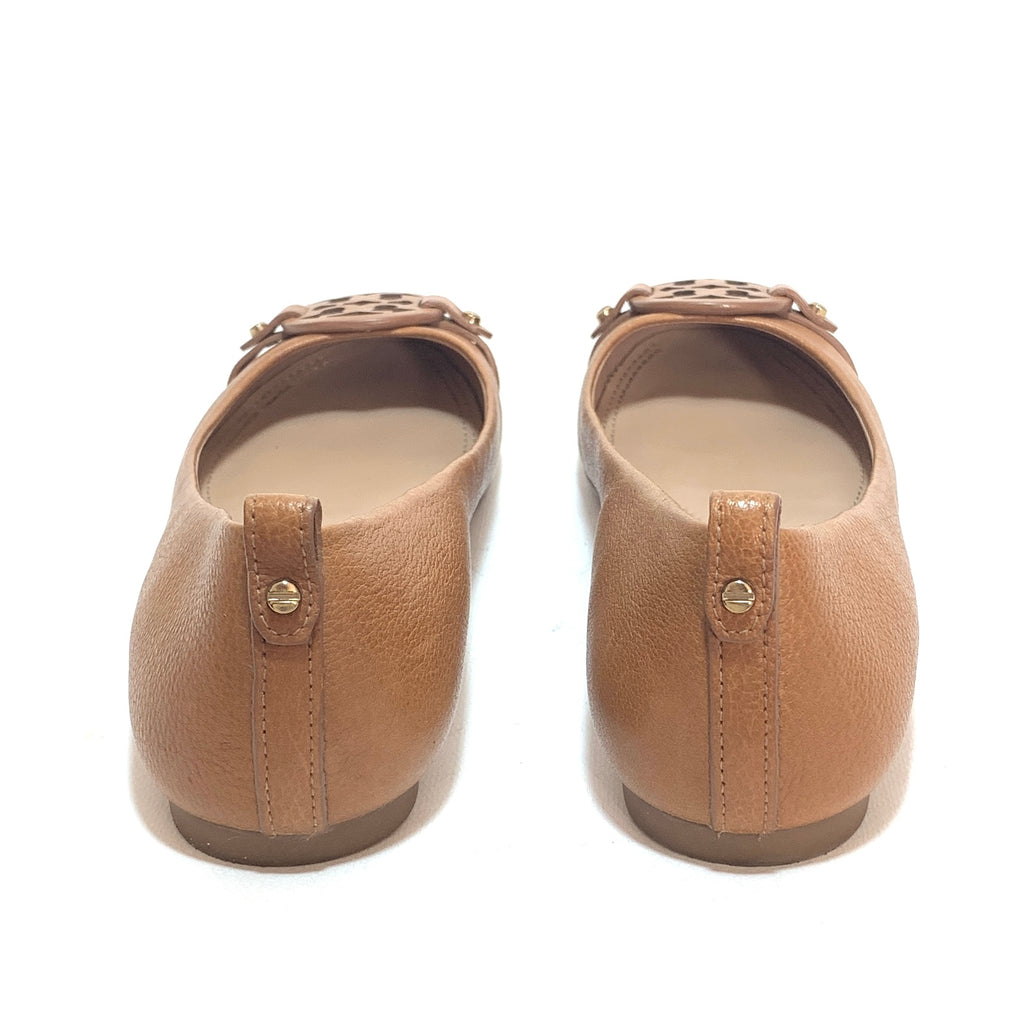 Tory Burch 'Mini Miller' Tan Leather Ballet Flats | Gently Used |