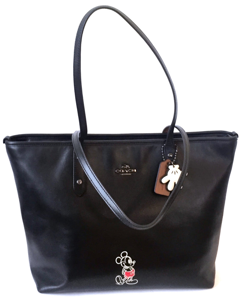 Coach x Disney Limited Edition Mickey Mouse Black Leather Tote | Pre Loved | - Secret Stash