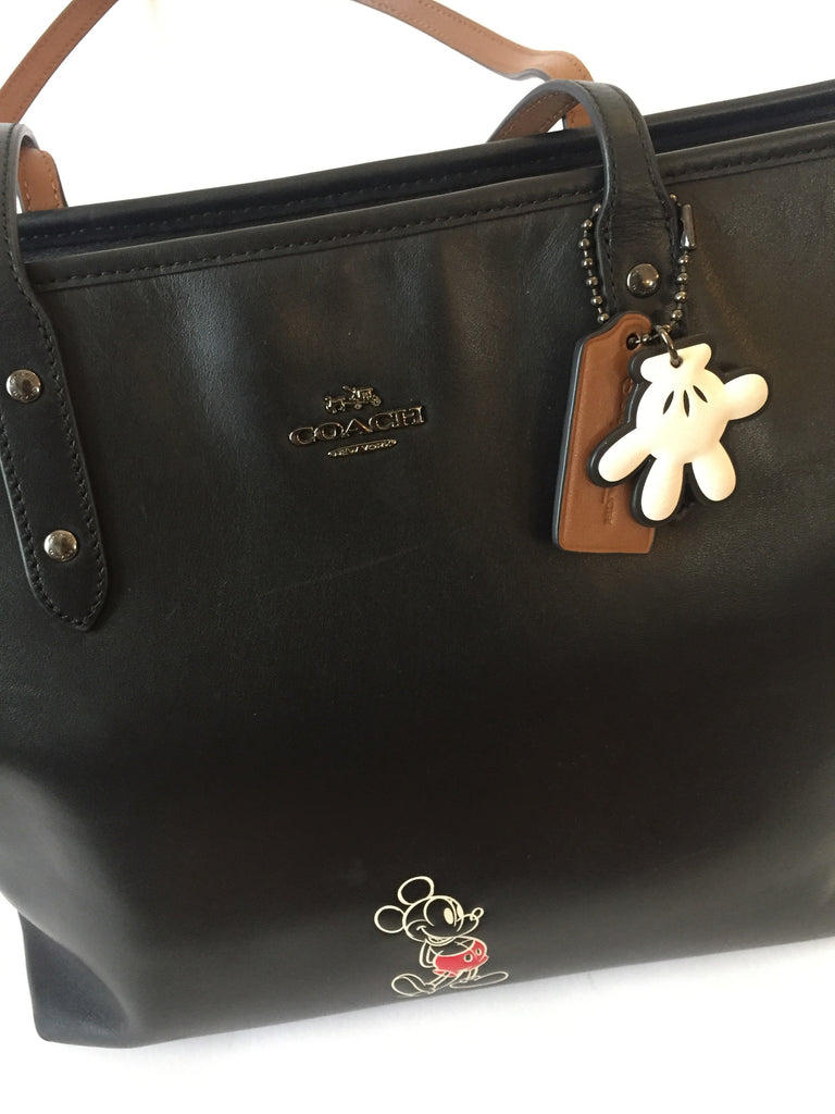 Coach x Disney Limited Edition Mickey Mouse Black Leather Tote | Pre Loved | - Secret Stash