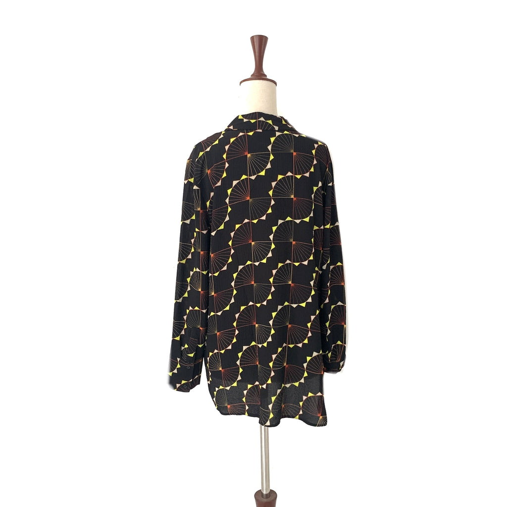 NEXT Black Printed Collared Shirt | Gently Used |