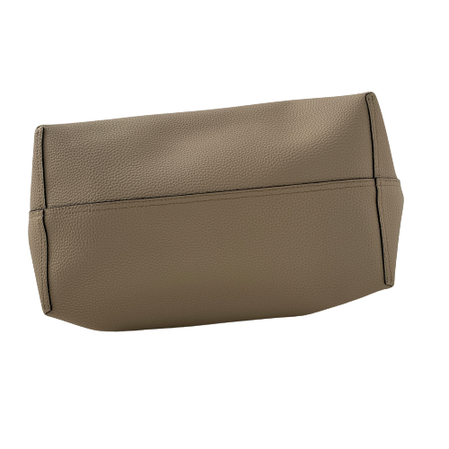 Lacoste Black & Beige Pebbled Leather Reversible Shopping Tote | Gently Used |