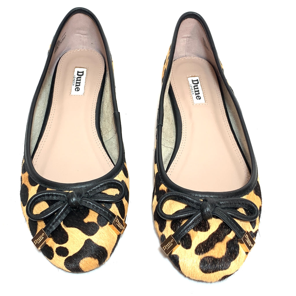 DUNE Cheetah Print 'Hero' Ballet Flats | Brand New |