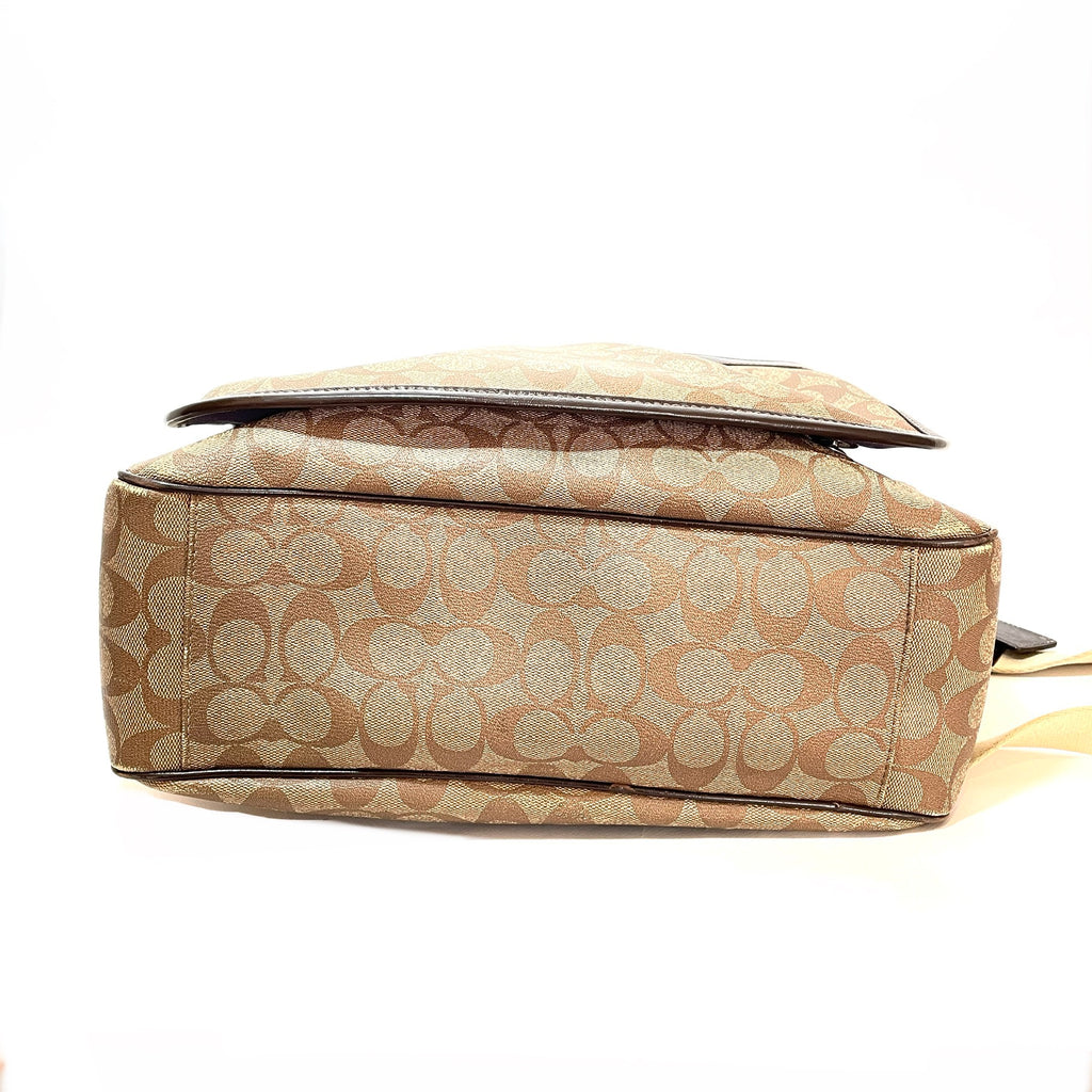 Coach Beige Monogram Logo Baby Messenger Bag | Pre Loved |