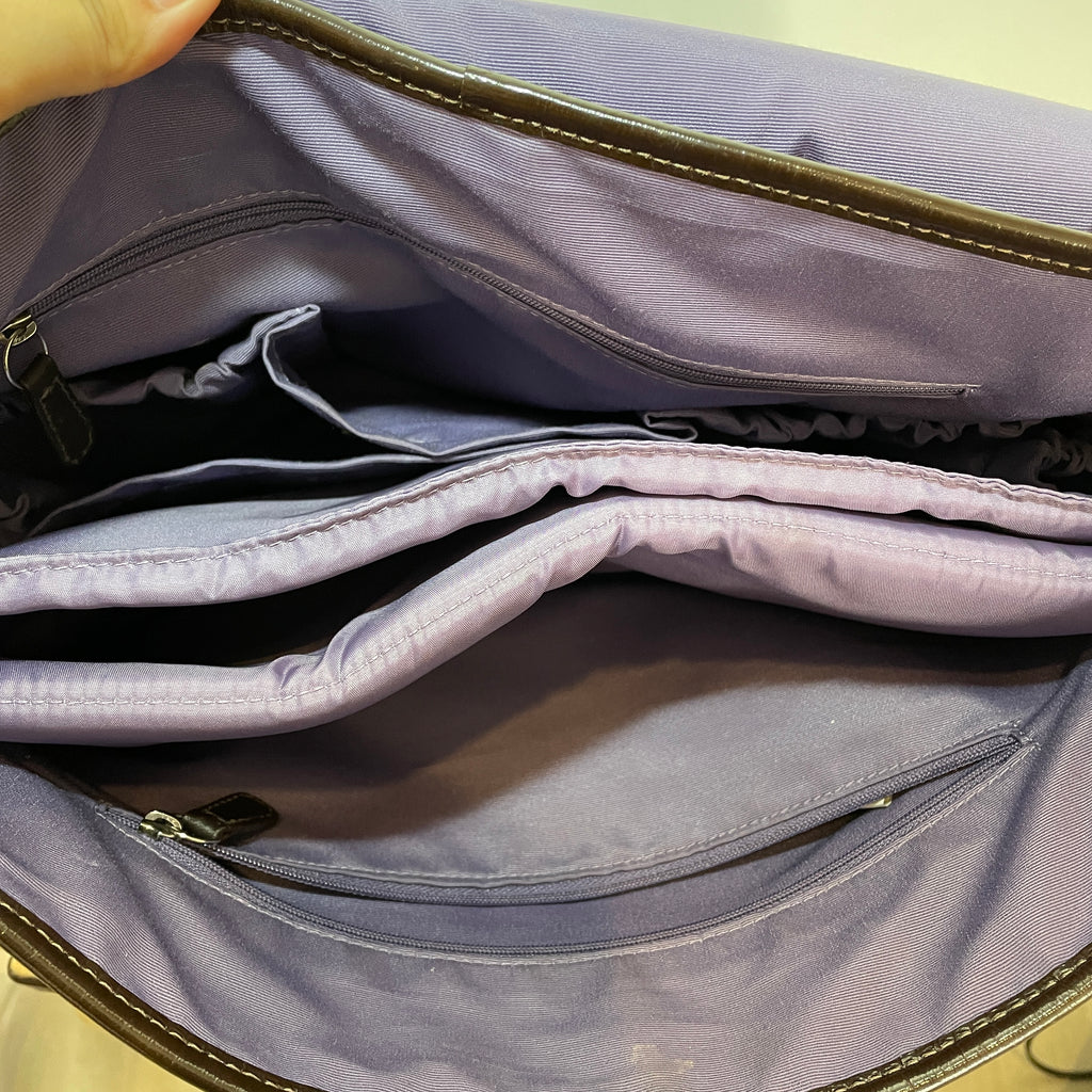 Coach Beige Monogram Logo Baby Messenger Bag | Pre Loved |