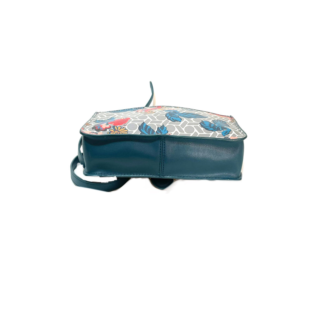 Anne Klein Blue & Grey Printed Cross-Body Bag | Gently Used |