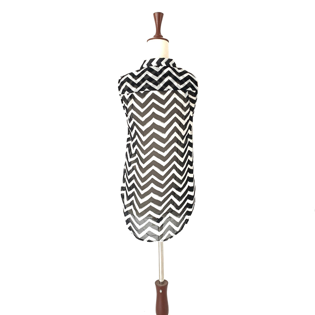 H&M Black & White Sleeveless Top | Gently Used |