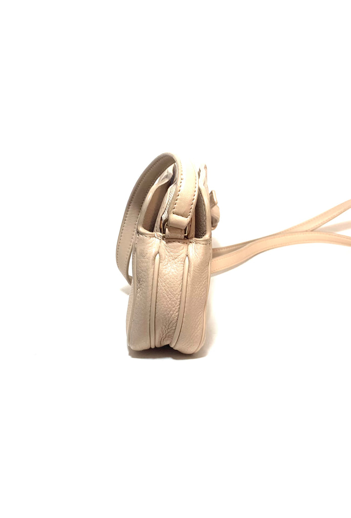 Tory Burch Nude Pink Pebbled Leather Mini Cross Body Bag | Pre Loved |