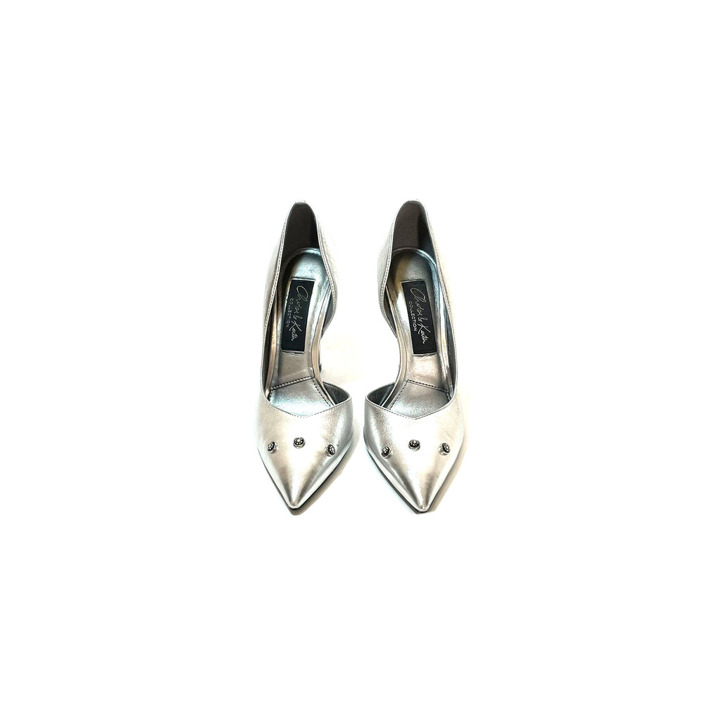 Charles & Keith Silver Pointed Pumps | Gently Used |