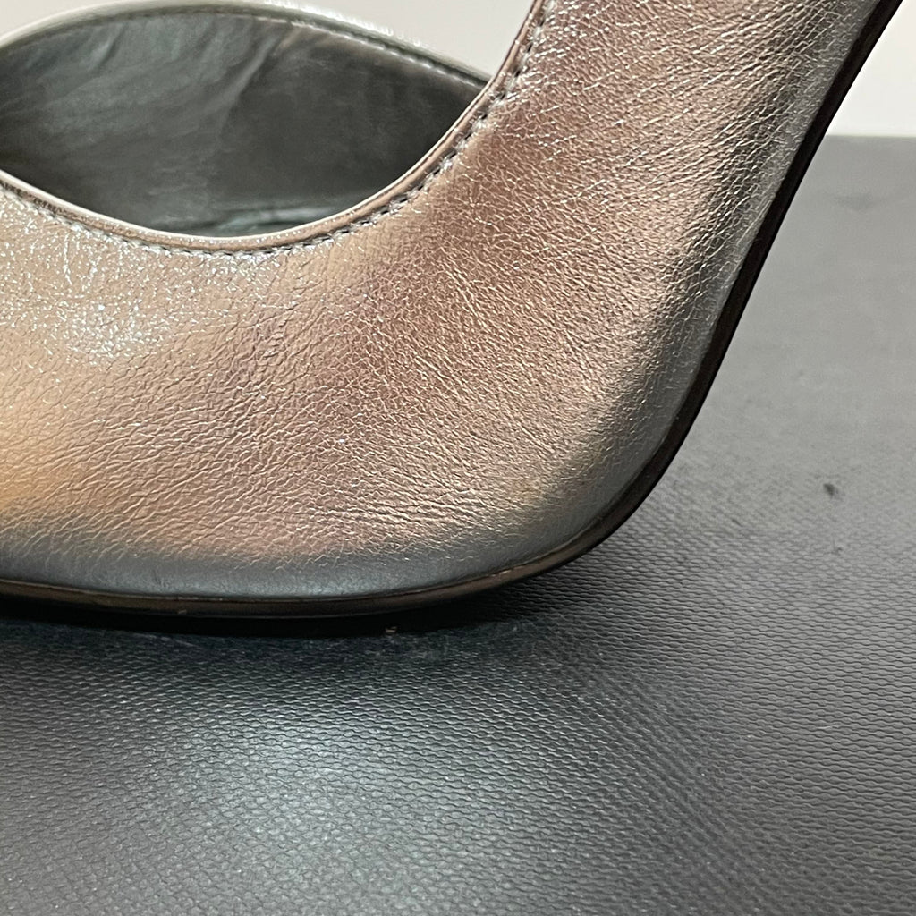 Charles & Keith Silver Pointed Pumps | Gently Used |