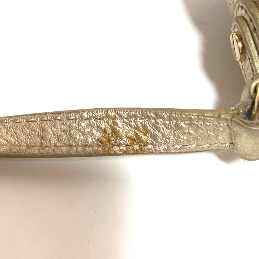 Michael Kors Mini Gold Leather Cross Body Bag | Pre Loved |