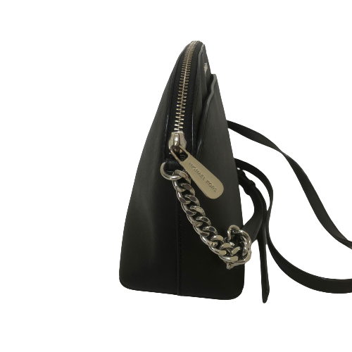 Michael Kors Black Leather Dome Crossbody Bag | Pre Loved |