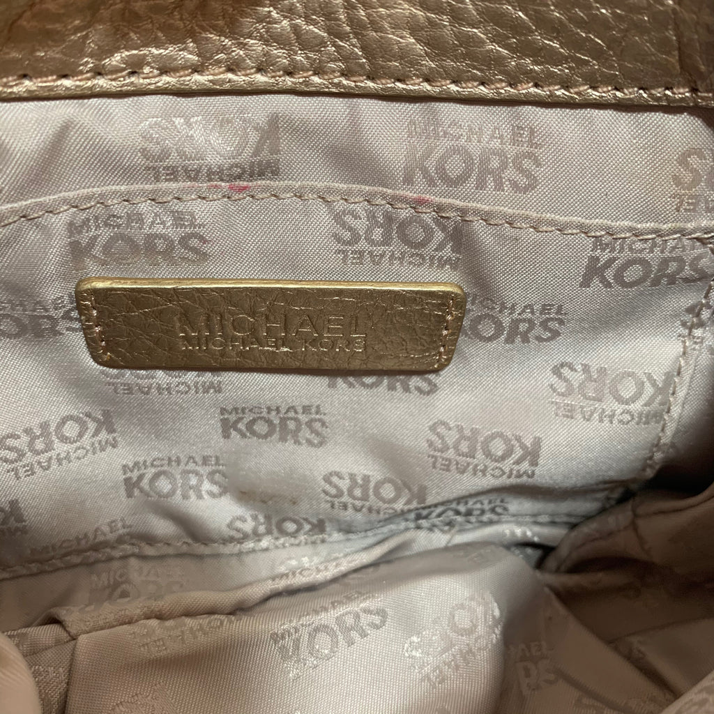 Michael Kors Mini Gold Leather Cross Body Bag | Pre Loved |