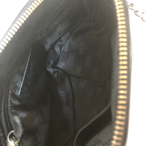Michael Kors Black Leather Dome Crossbody Bag | Pre Loved |