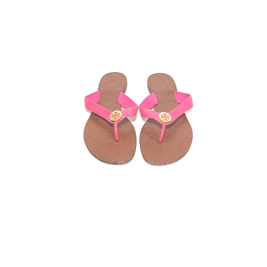 Tory Burch Pink Leather Thora Sandals | Pre Loved |
