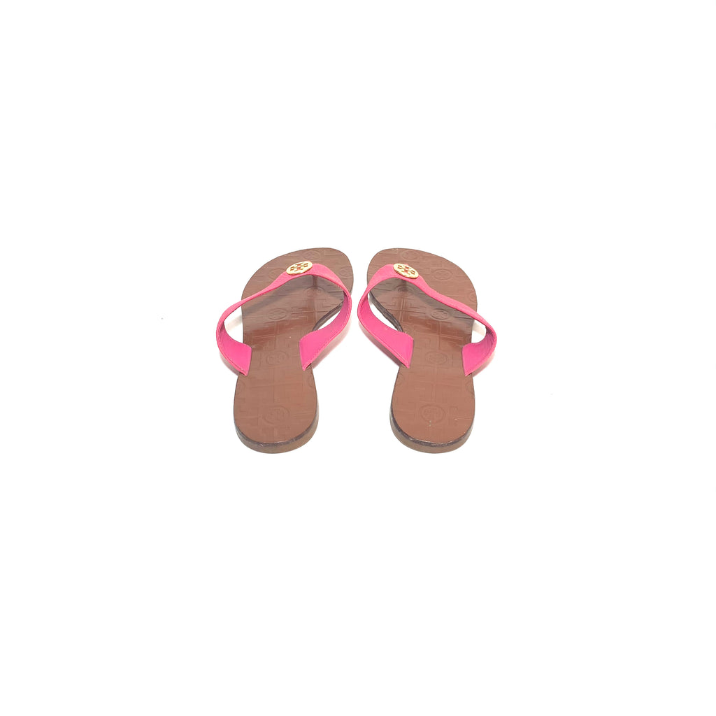 Tory Burch Pink Leather Thora Sandals | Pre Loved |