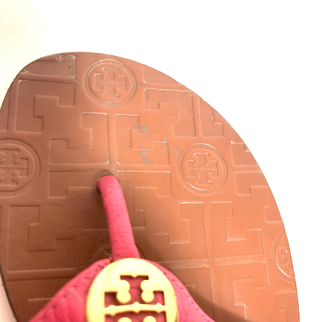 Tory Burch Pink Leather Thora Sandals | Pre Loved |