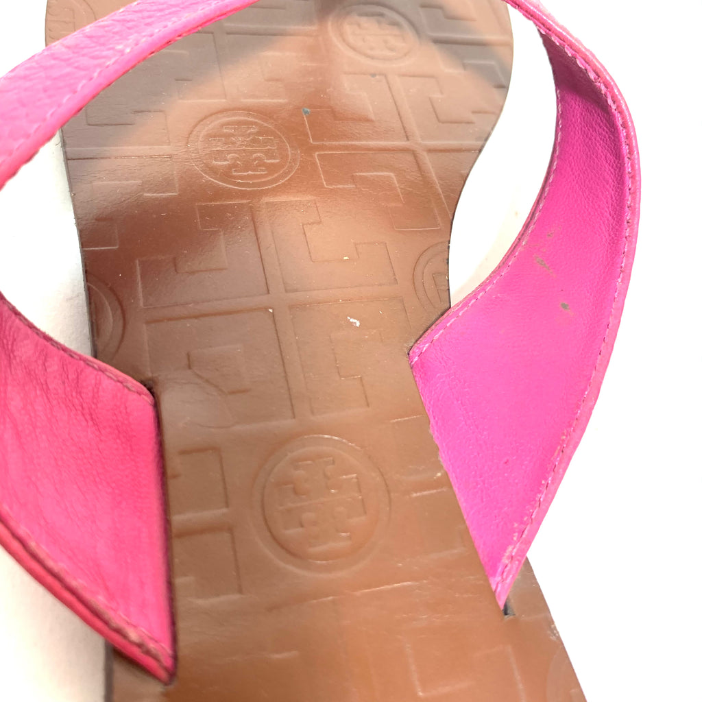 Tory Burch Pink Leather Thora Sandals | Pre Loved |