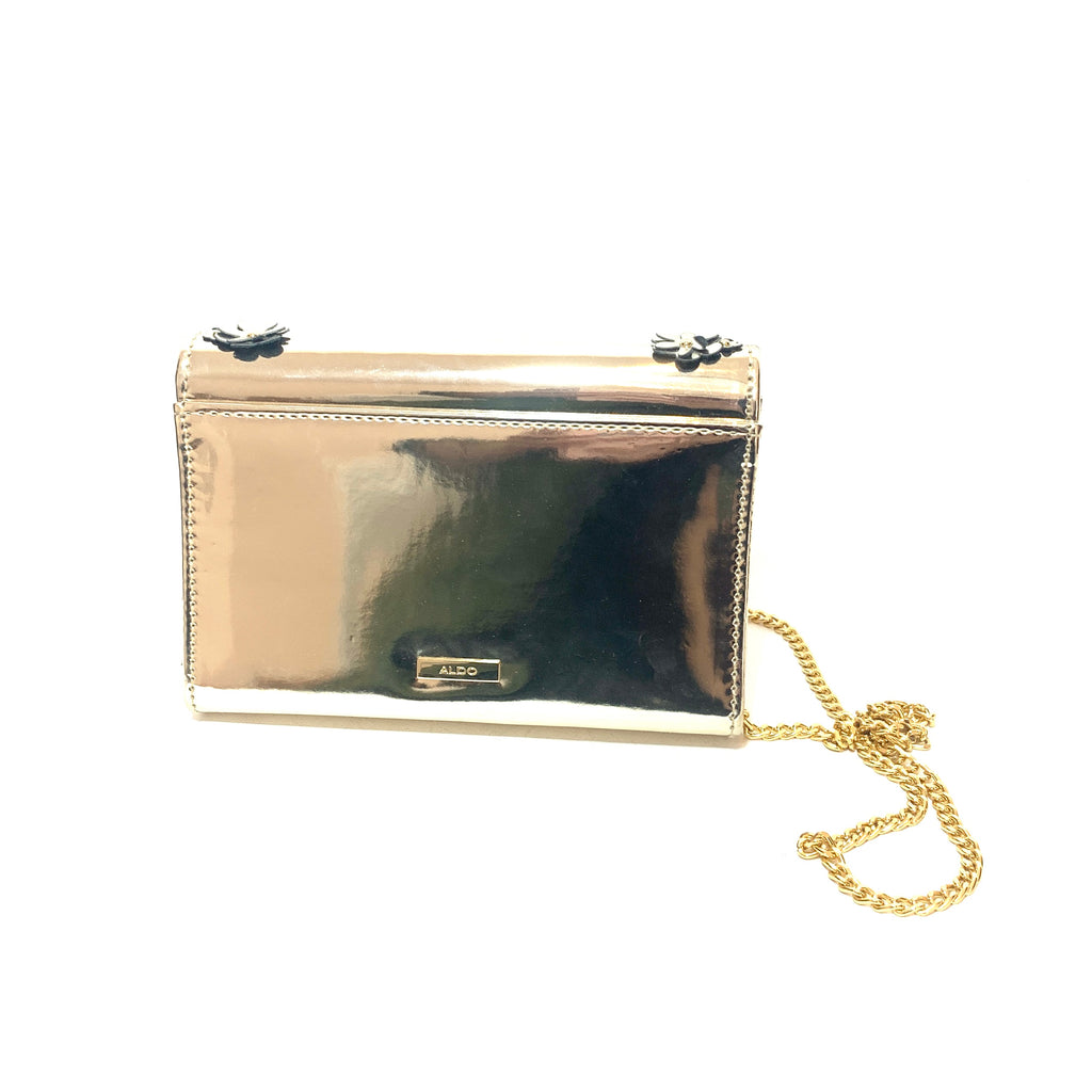 ALDO Gold Floral Convertible Clutch | Like New |
