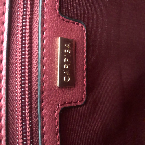 Carpisa Deep Pink Diamond Patterned Tote | Brand New |