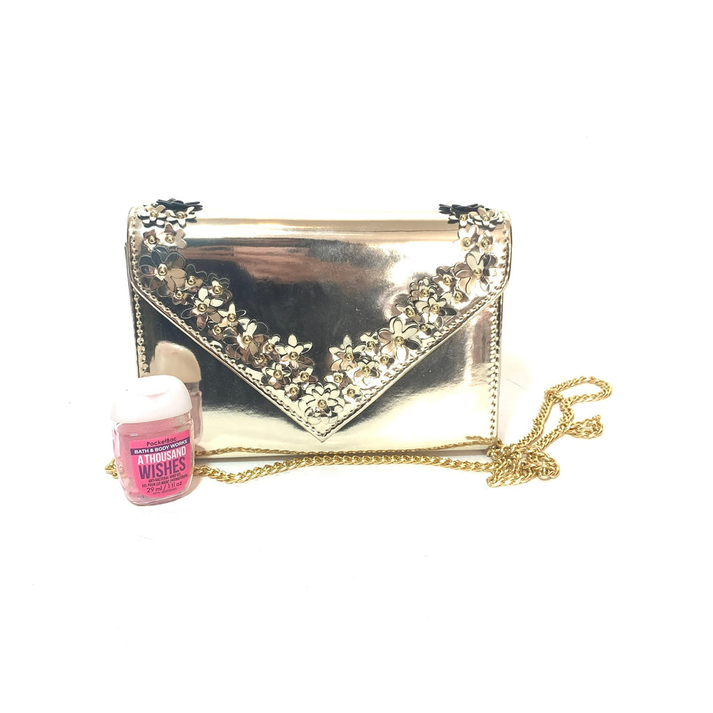ALDO Gold Floral Convertible Clutch | Like New |