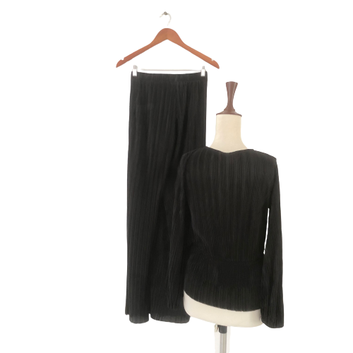 ZARA Black Pleated Co-ord Set | Gently Used |