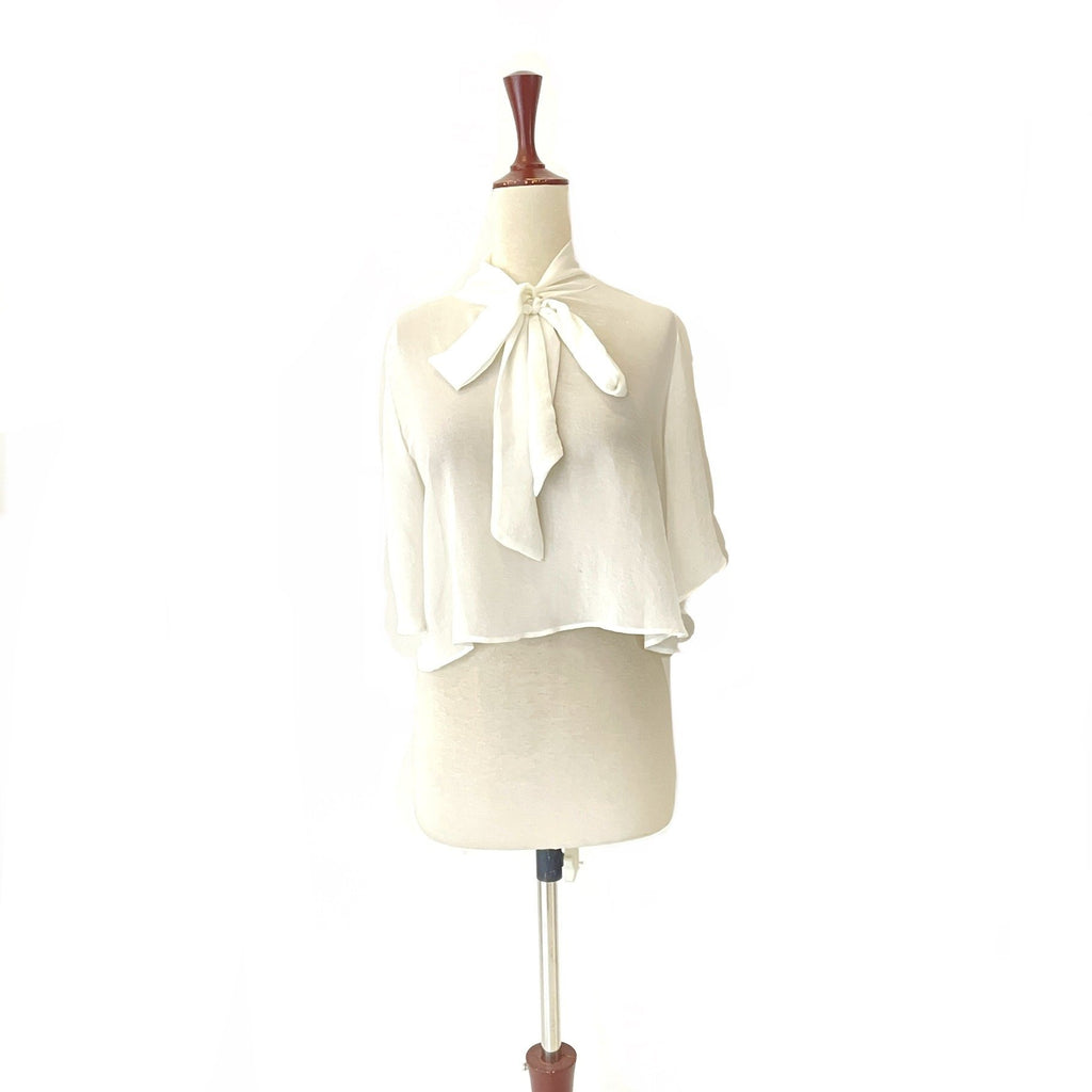 Forever 21 White Sheer Knot Top | Gently Used |