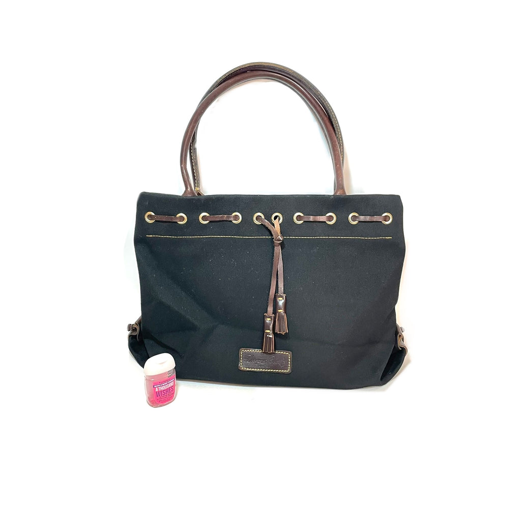 Dooney & Burke Black Canvas Shoulder Bag | Pre Loved |