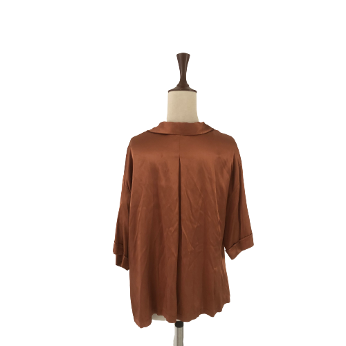 ZARA Copper Satin Shirt | Pre Loved |