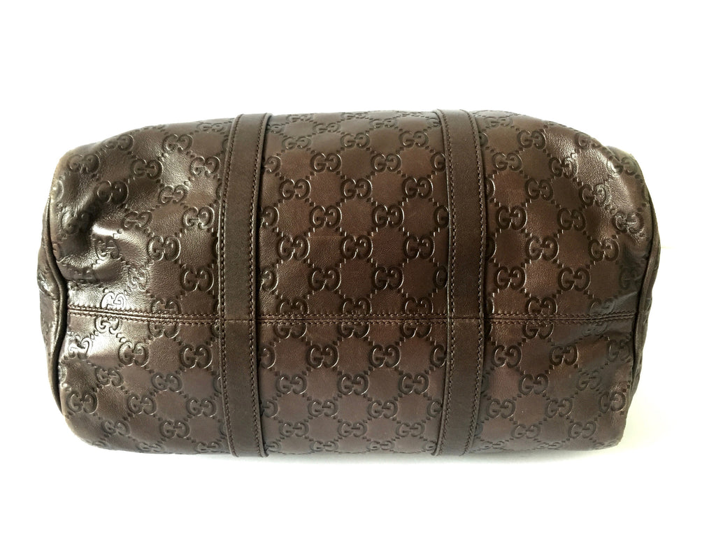 Gucci GG Leather 'Boston' Handbag, Gently Used
