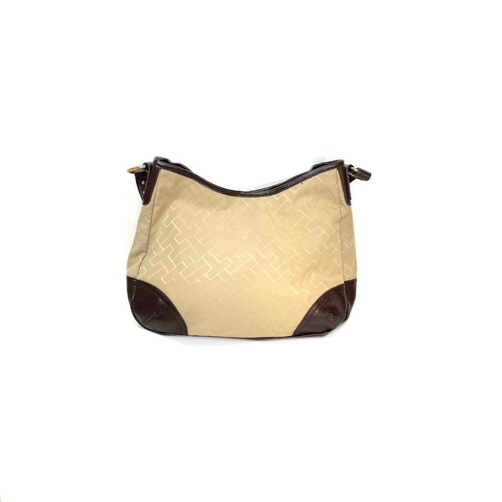 Tommy Hilfiger Beige Canvas Shoulder Bag | Gently Used |