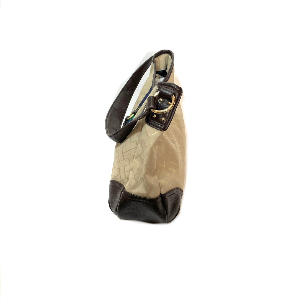 Tommy Hilfiger Beige Canvas Shoulder Bag | Gently Used |