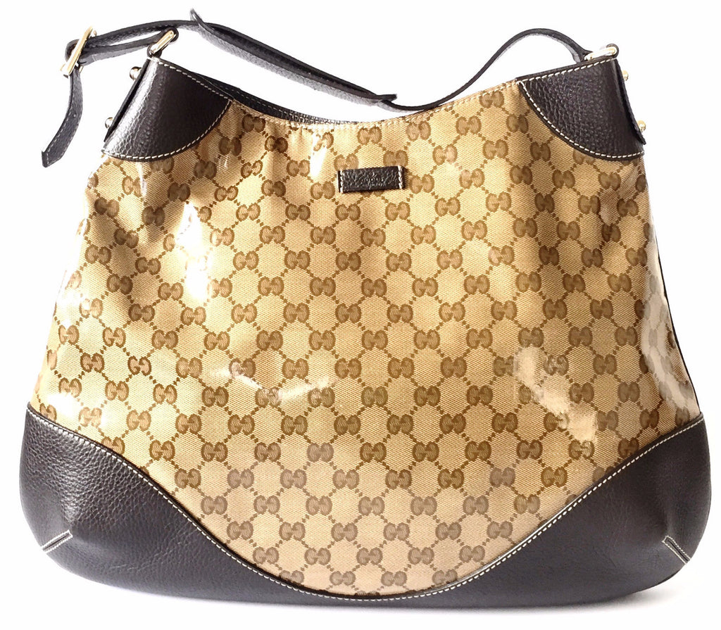 Gucci 'GG Guccissima' Coated Canvas & Leather Shoulder Bag | Gently Used | - Secret Stash