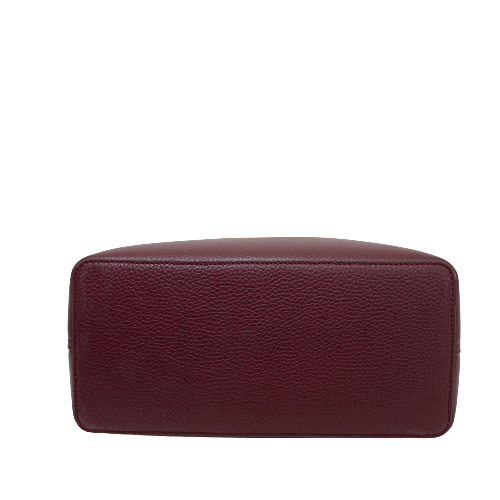 Tory Burch Maroon/ Pink 'Blake' Embossed Small Tote | Like New |