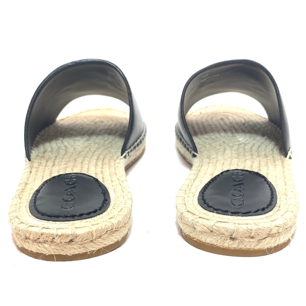 Coach 'Corey' Leather Espadrille Slides | Brand New |