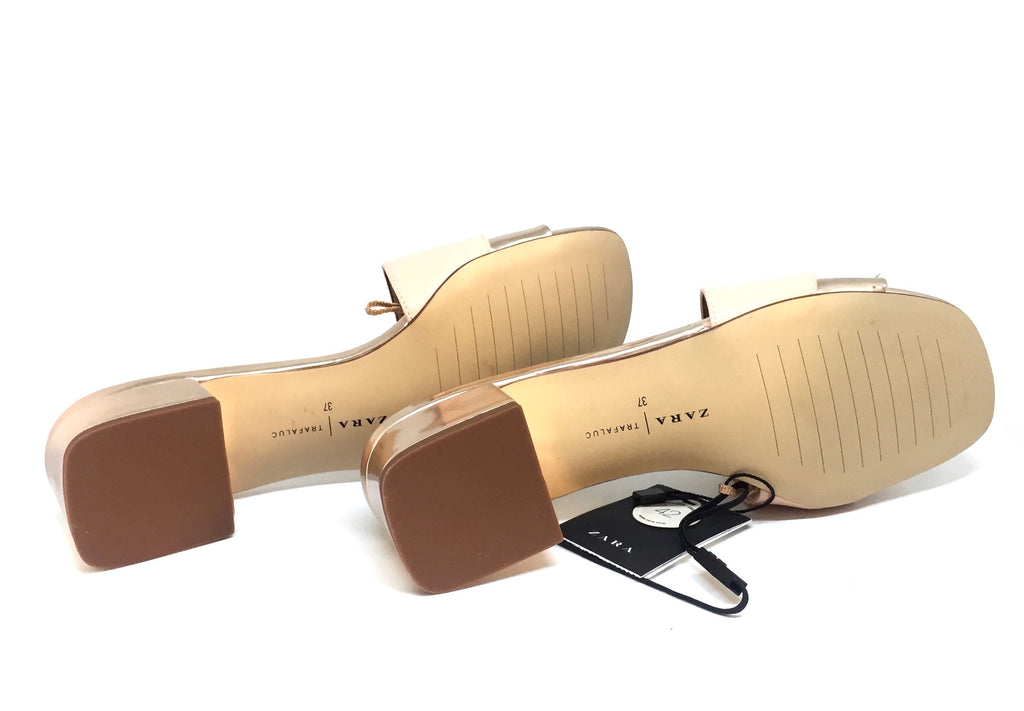 ZARA Two-toned Block Heel Sandals | Brand New |