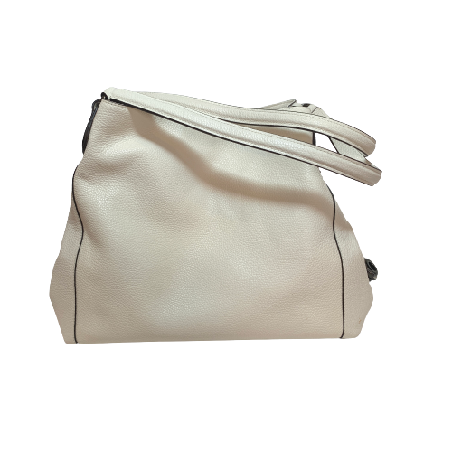 Coach 'Edie' Cream Pebbled Leather Studded Shoulder Bag | Gently Used |