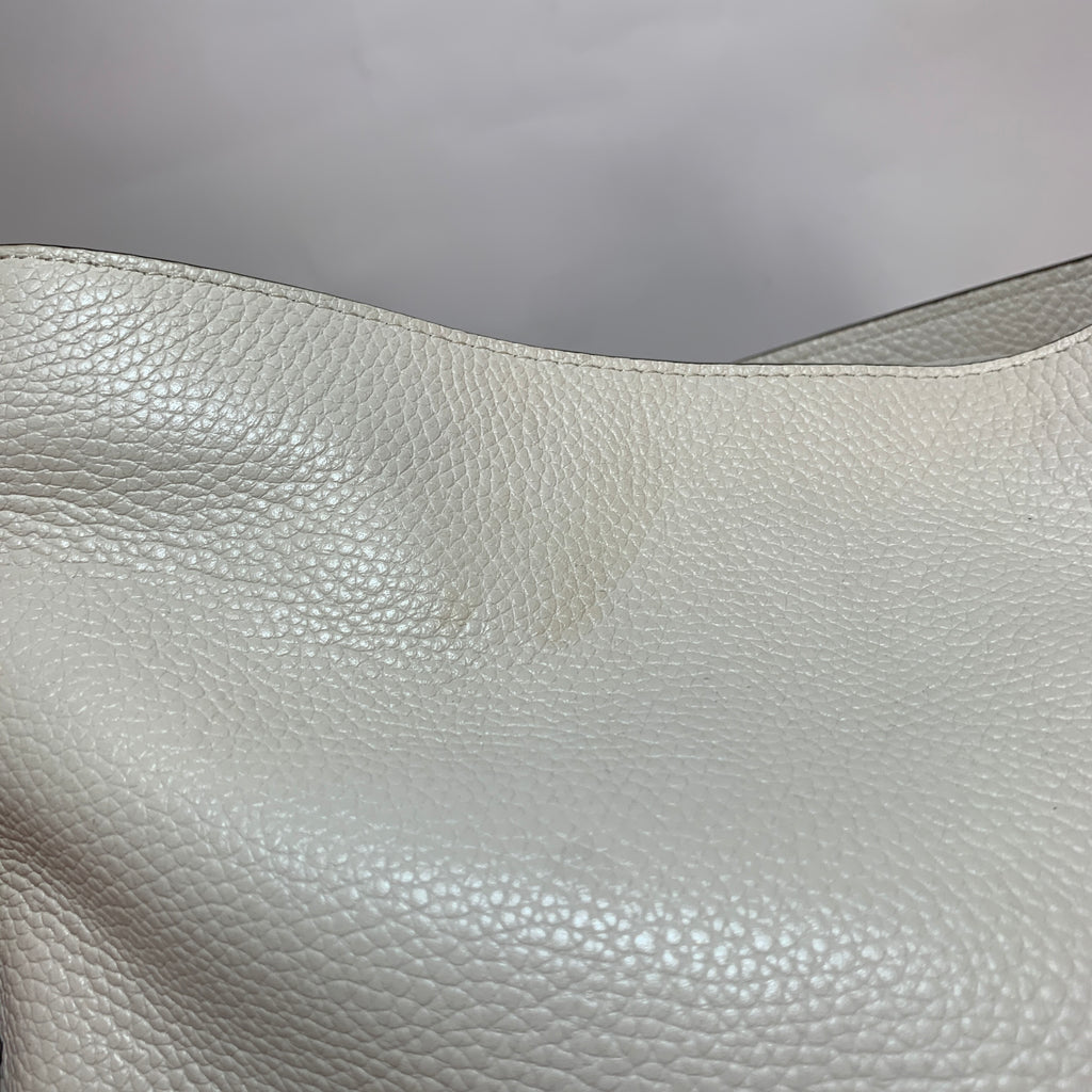 Coach 'Edie' Cream Pebbled Leather Studded Shoulder Bag | Gently Used |
