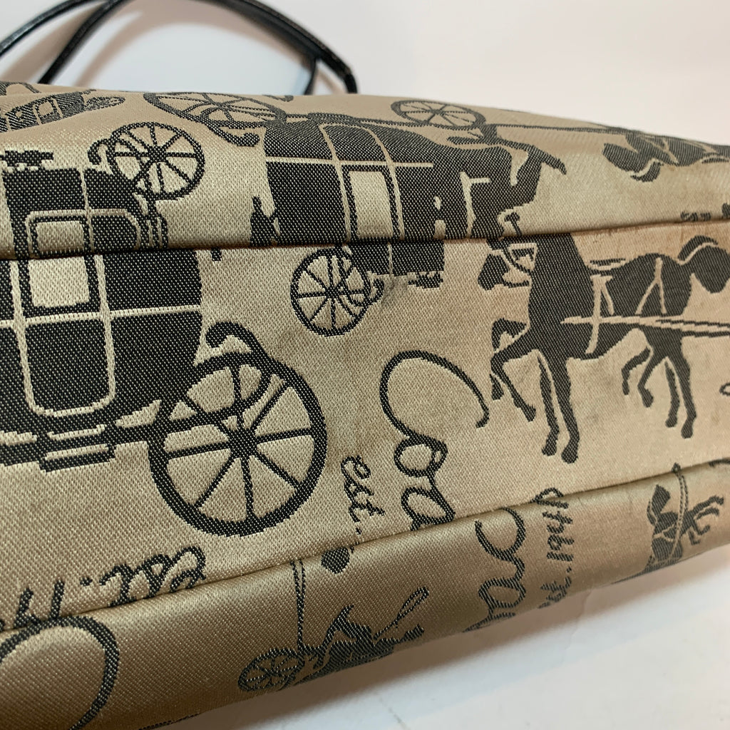 Coach Beige Carriage Print Canvas Tote | Pre Loved |