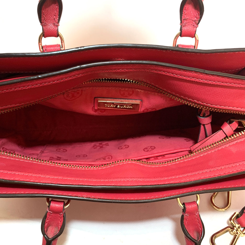 Tory Burch Small 'Robinson' Pink Leather Satchel | Gently Used |