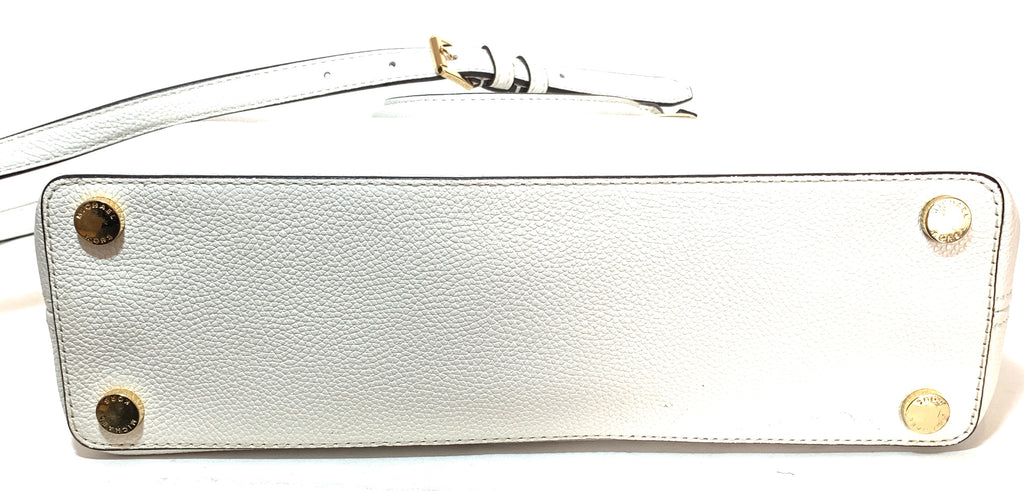 Michael Kors White Pebbled Leather Satchel | Gently Used |